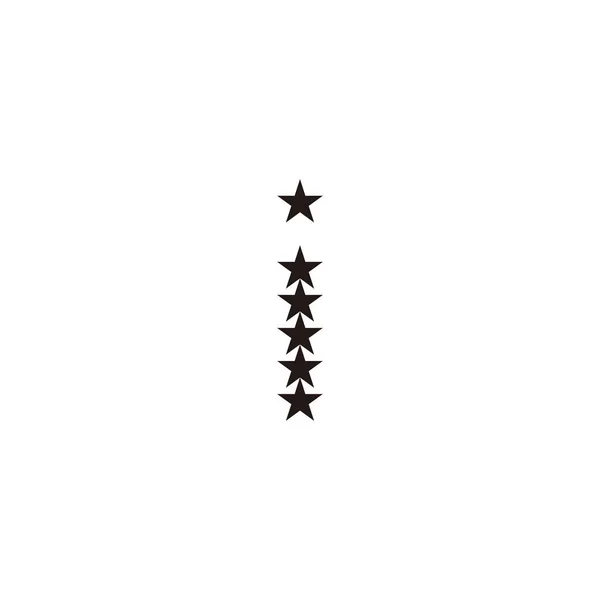 Letra Estrellas Símbolo Geométrico Simple Logo Vector — Archivo Imágenes Vectoriales