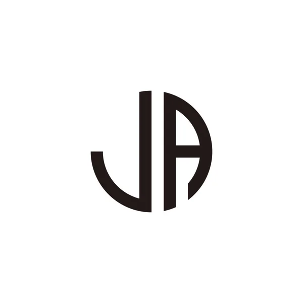 文字Ja円幾何学的シンプルなロゴベクトル — ストックベクタ