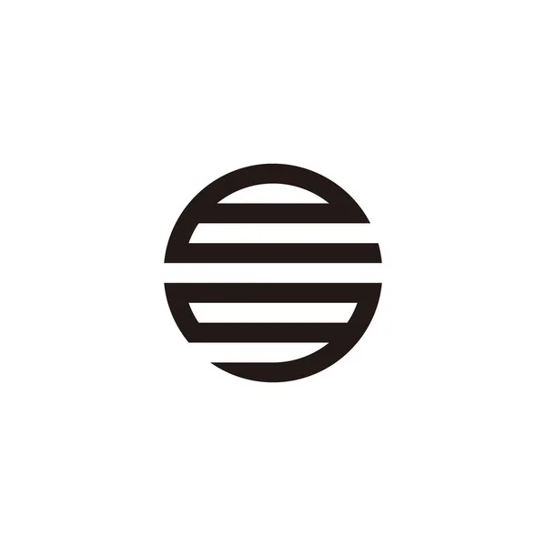Геометрический Символ Круга Буквы Простой Вектор Логотипа — стоковый вектор