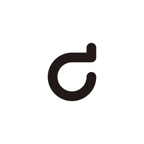Letter Shaped Geometric Symbol Simple Logo Vector — Stock vektor