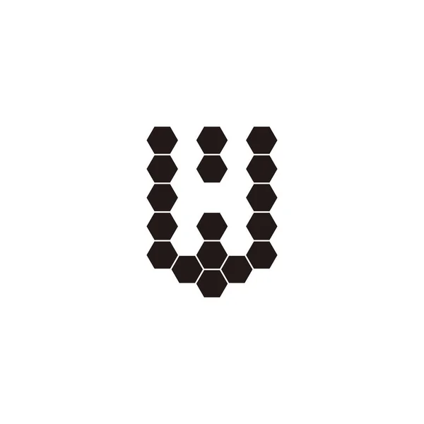 Buchstabe Und Sechsecke Geometrisches Symbol Einfacher Logo Vektor — Stockvektor