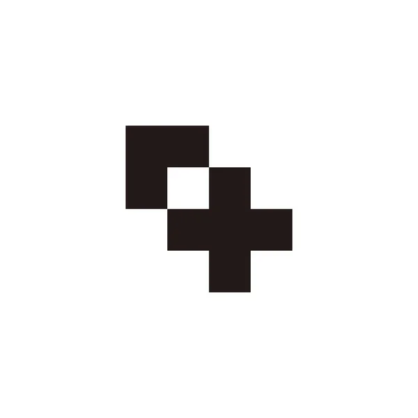 Letter Vierkant Geometrische Symbool Eenvoudige Logo Vector — Stockvector