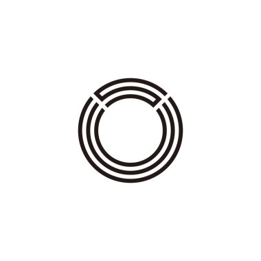 So OS S O harfleri geometrik semboller basit logo vektörü