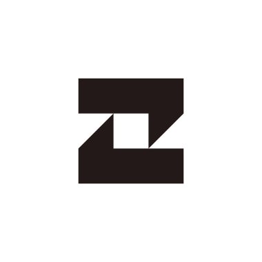 Z noktası geometrik sembolü basit logo vektörü