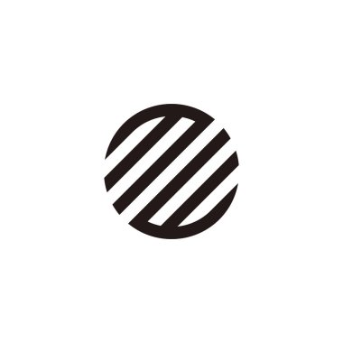 Z harfi çizgileri, daire geometrik sembol basit logo vektörü