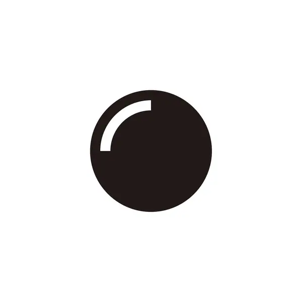 Lettre Balle Symbole Géométrique Simple Logo Vecteur — Image vectorielle