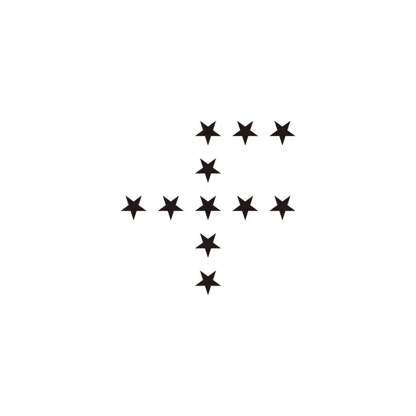 Letter Sterren Vierkant Geometrisch Symbool Eenvoudige Logo Vector — Stockvector