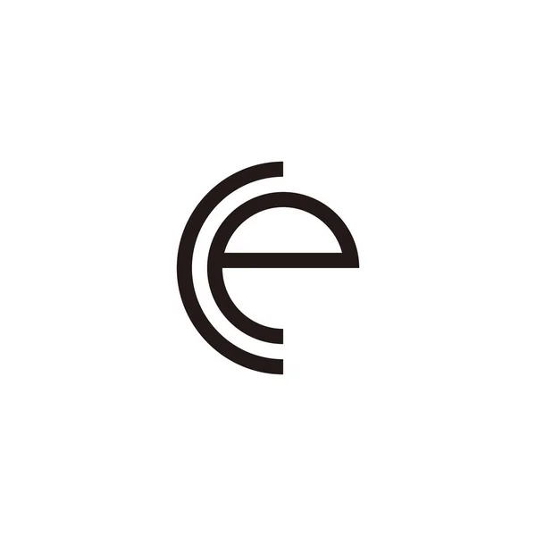 Huruf Lingkaran Simbol Geometris Vektor Logo Sederhana - Stok Vektor