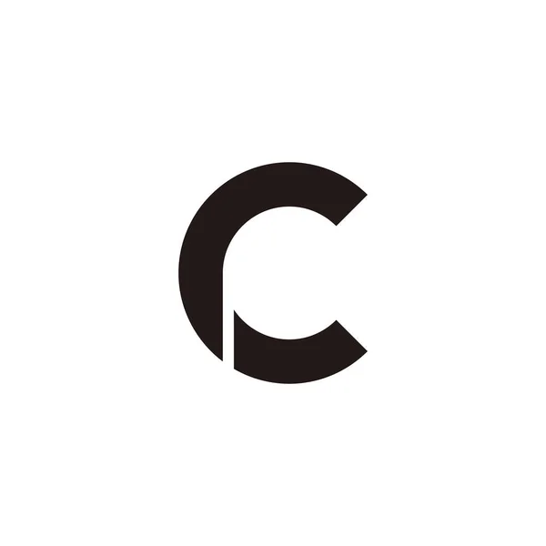 Літера Контур Коло Геометричний Символ Простий Вектор Логотипу — стоковий вектор