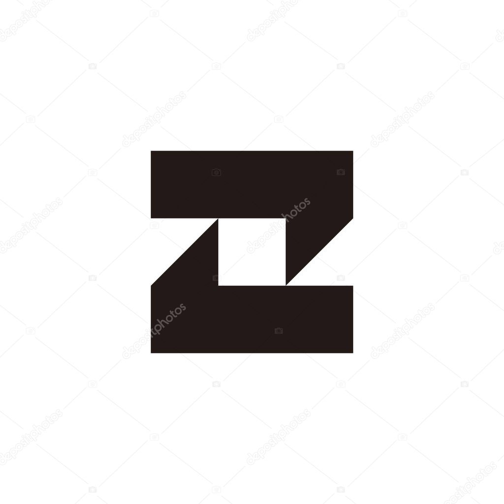 Letter Z point geometric symbol simple logo vector