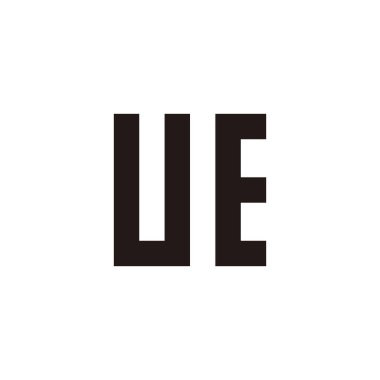UE kare geometrik sembolü basit logo vektörü