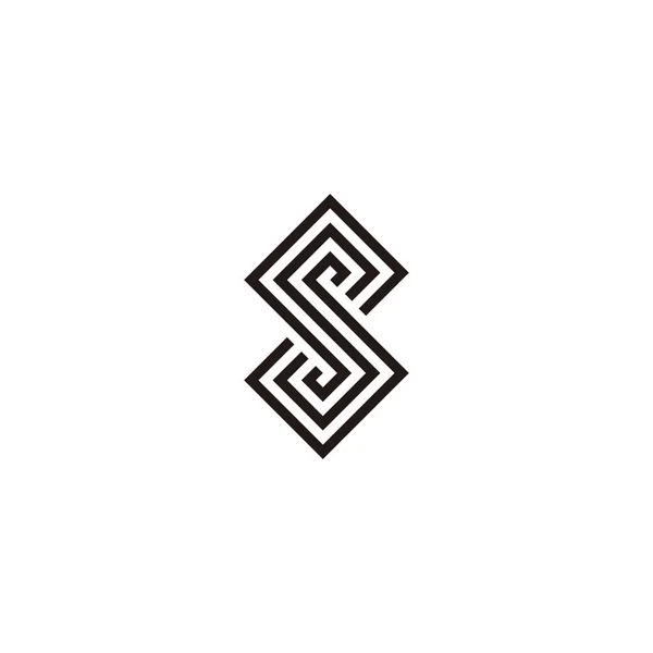 Letter Vierkant Lijnen Geometrisch Symbool Eenvoudige Logo Vector — Stockvector