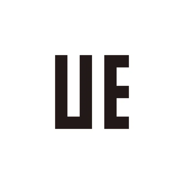 Lettre Symbole Géométrique Carré Simple Logo Vecteur — Image vectorielle