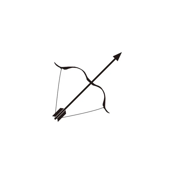Pijl Boogschutter Geometrisch Symbool Eenvoudige Logo Vector — Stockvector