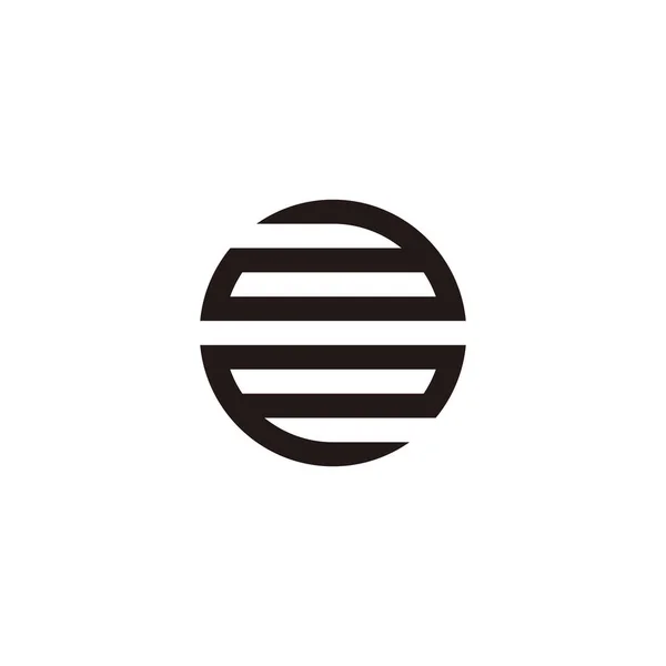 Круг Букв Геометрический Символ Полосы Простой Вектор Логотипа — стоковый вектор