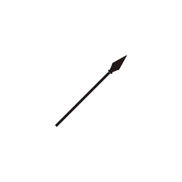 Spear Illustrating Geometry Symbol Simple Logo Vector — 스톡 벡터