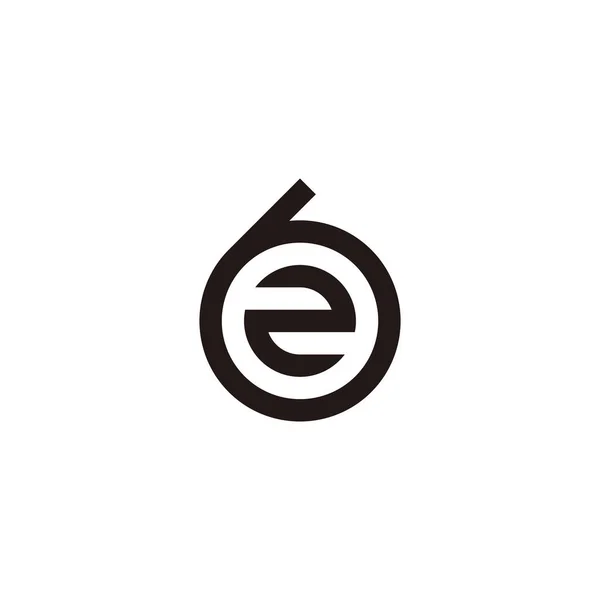 Número Símbolo Geométrico Círculo Vetor Logotipo Simples — Vetor de Stock