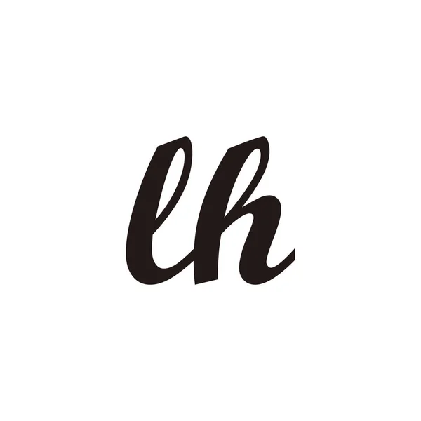 字母Lh连接几何符号简单标识向量 — 图库矢量图片