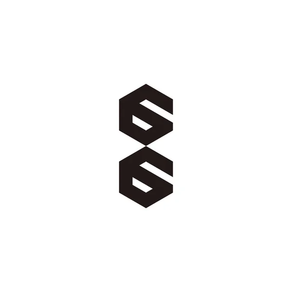 Номер Шестиугольников Геометрический Символ Простой Вектор Логотипа — стоковый вектор