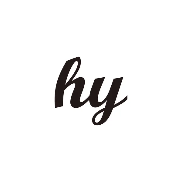 字母Hy连接几何符号简单标识向量 — 图库矢量图片