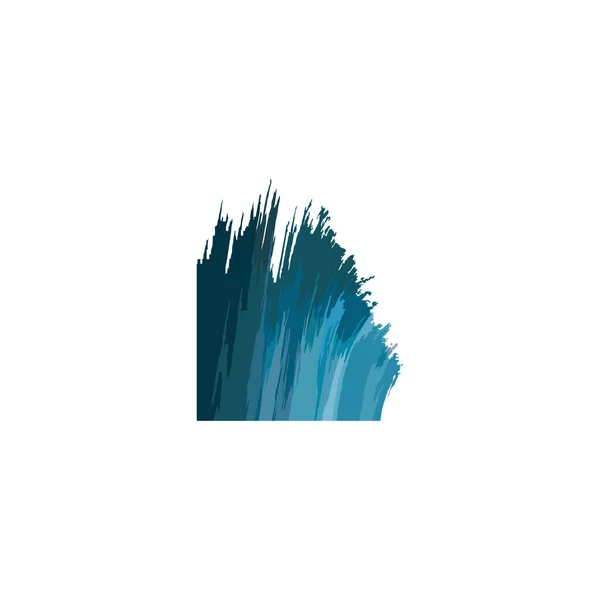 Dalga Sıvı Sıçratma Geometrik Sembolü Basit Logo Vektörü — Stok Vektör
