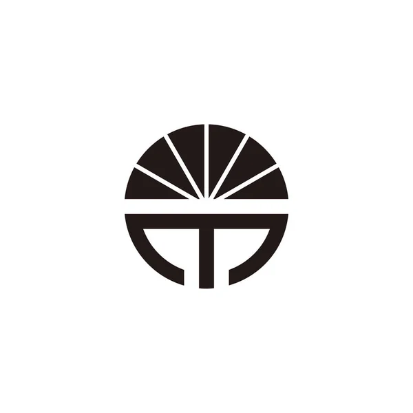 Litera Słońce Jasny Okrągły Symbol Geometryczny Prosty Wektor Logo — Wektor stockowy