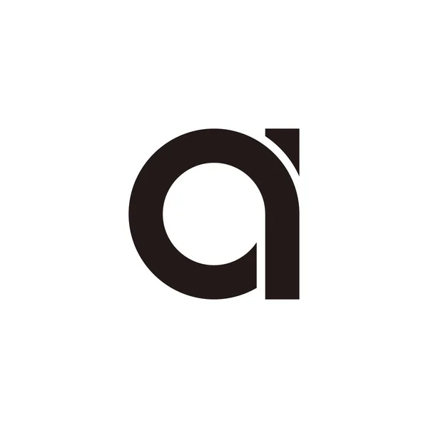 Lettre Cercle Contour Géométrique Symbole Simple Logo Vecteur — Image vectorielle