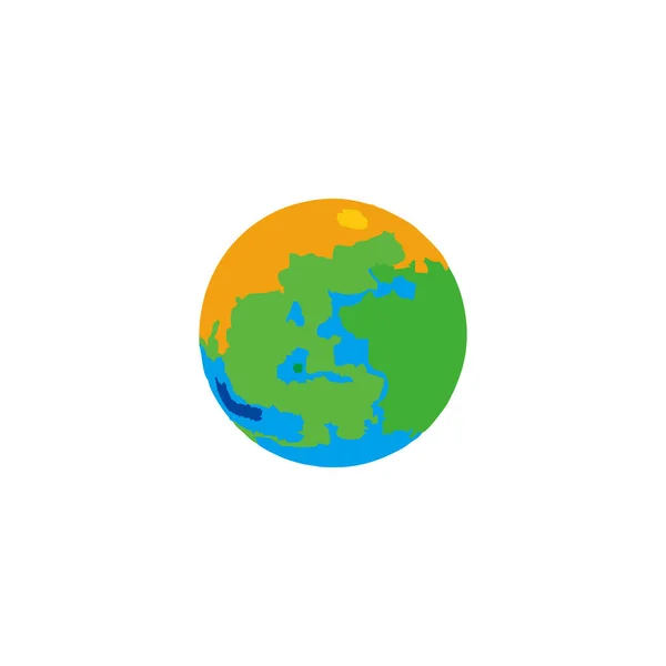 Erde Planet Illustration Geometrisches Symbol Einfacher Logo Vektor — Stockvektor