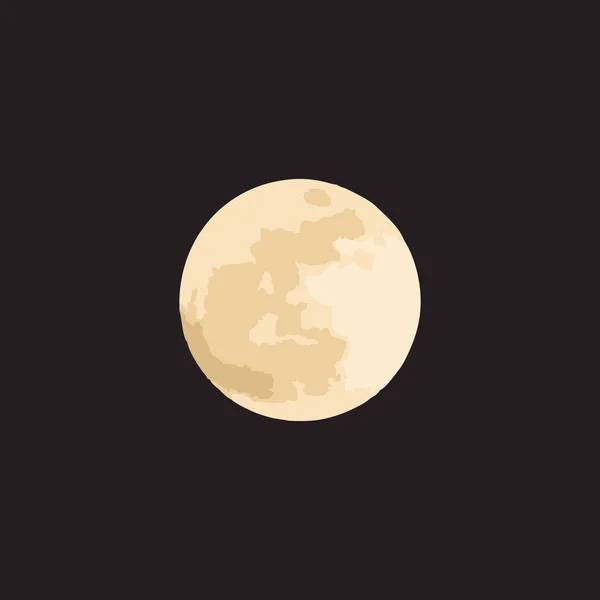 Mond Illustration Geometrisches Symbol Einfacher Logo Vektor — Stockvektor