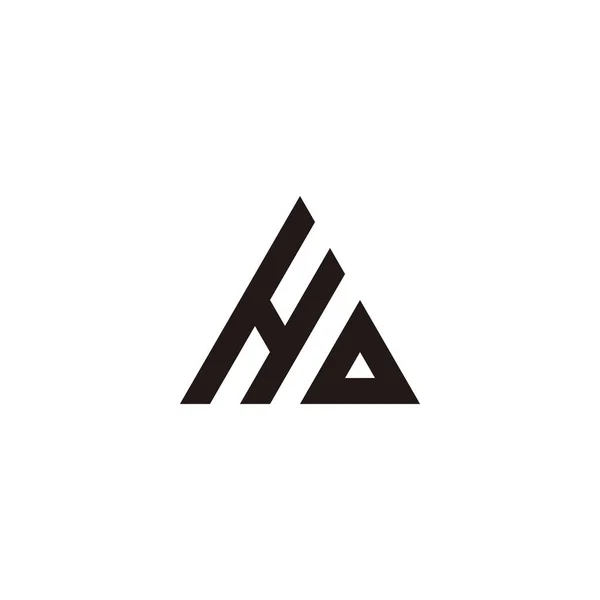 Letra Símbolo Geométrico Triângulo Vetor Logotipo Simples — Vetor de Stock