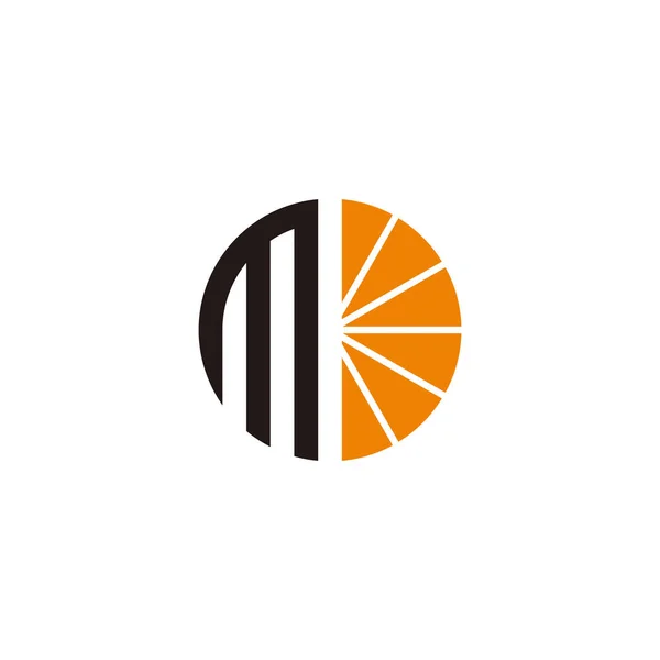 Буква Оранжевый Круговой Геометрический Символ Простой Вектор Логотипа — стоковый вектор