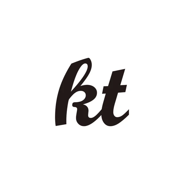 字母Kt连接几何符号简单标识向量 — 图库矢量图片