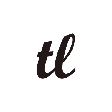 TL harfi geometrik sembolü basit logo vektörü