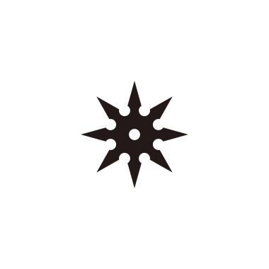 Bıçak, sekizgen geometrik sembol basit logo vektörü