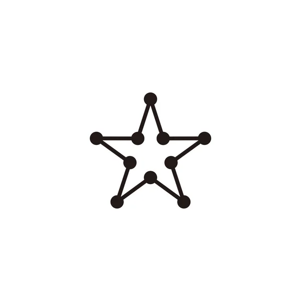 Star Molekuly Geometrický Symbol Jednoduchý Vektor Loga — Stockový vektor