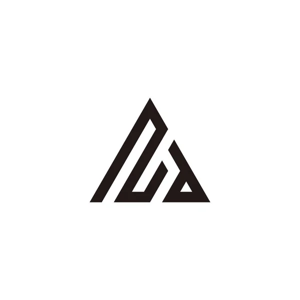 Písmeno Trojúhelník Horský Geometrický Symbol Jednoduchý Vektor Loga — Stockový vektor