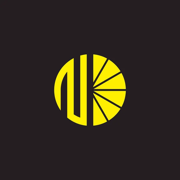 Буква Лимон Фруктовый Геометрический Символ Простой Вектор Логотипа — стоковый вектор