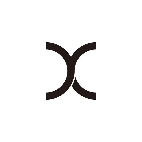 Lettre Courbe Contour Géométrique Symbole Simple Logo Vecteur — Image vectorielle