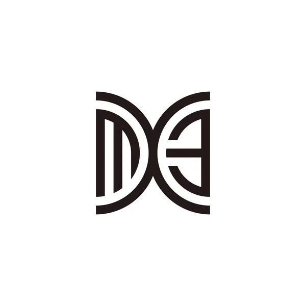 Huruf Nomor Kurva Geometris Simbol Sederhana Vektor Logo - Stok Vektor