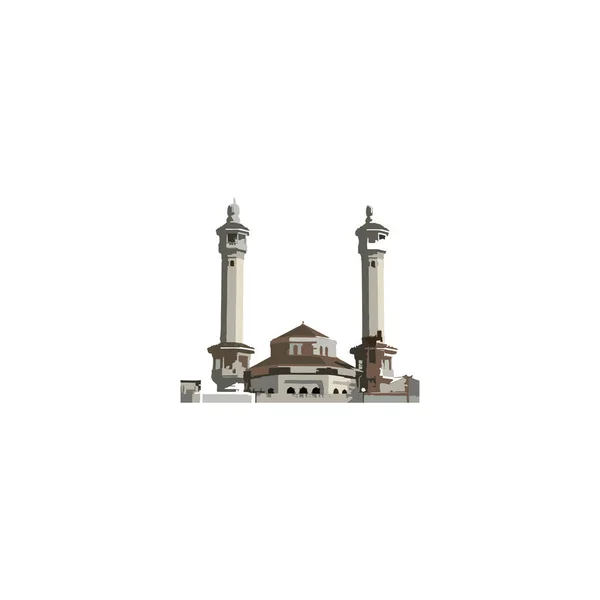 Мечеть Ілюстрація Геометричного Символу Простий Вектор Логотипу — стоковий вектор