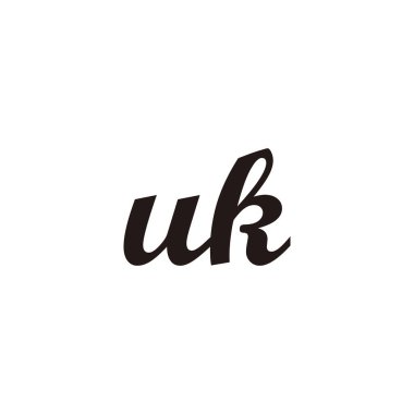 Uk harfi geometrik sembolü basit logo vektörü