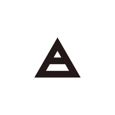 8 numaralı üçgen geometrik sembol basit logo vektörü