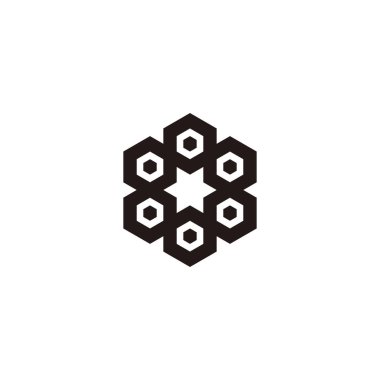 Altıgenler, dış hat, altıgen geometrik sembol basit logo vektörü