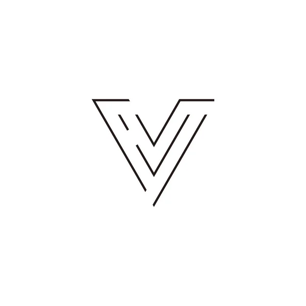 Letter Lines Geometric Symbol Simple Logo Vector — Stok Vektör