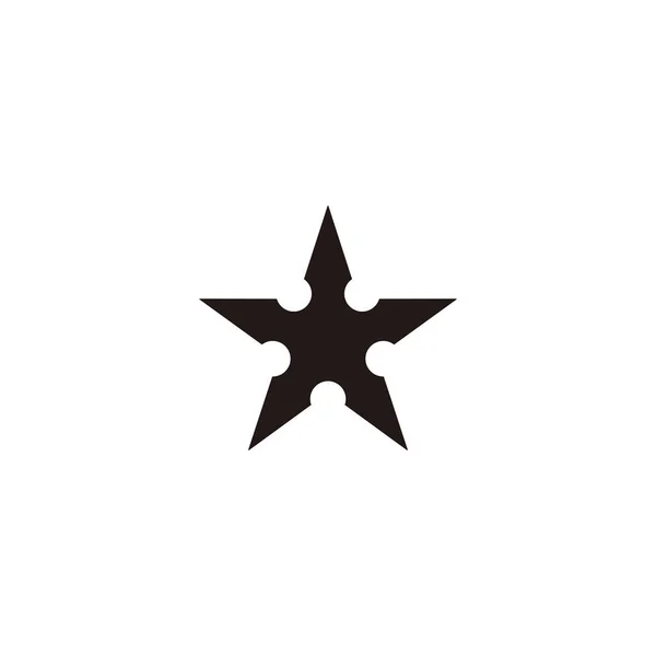 Estrella Cuchillo Símbolo Geométrico Simple Logo Vector — Archivo Imágenes Vectoriales