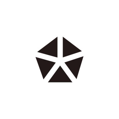 Üçgenler. çokgen geometrik sembol basit logo vektörü