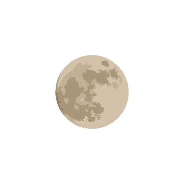 Moon Illustration Geometric Symbol Simple Vector — Stock Vector