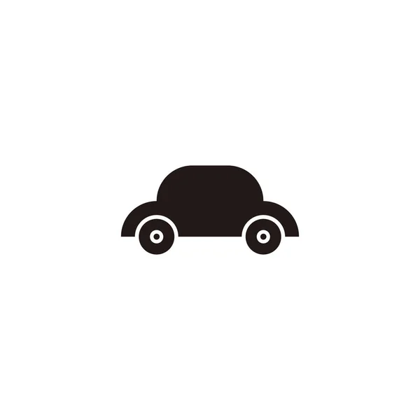 Carro Símbolo Geométrico Único Vetor Logotipo Simples — Vetor de Stock
