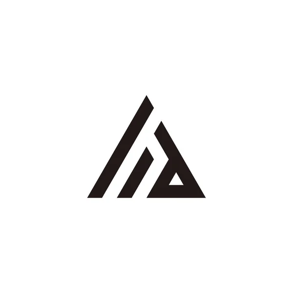 Letter Trojúhelník Budova Geometrický Symbol Jednoduchý Vektor Loga — Stockový vektor