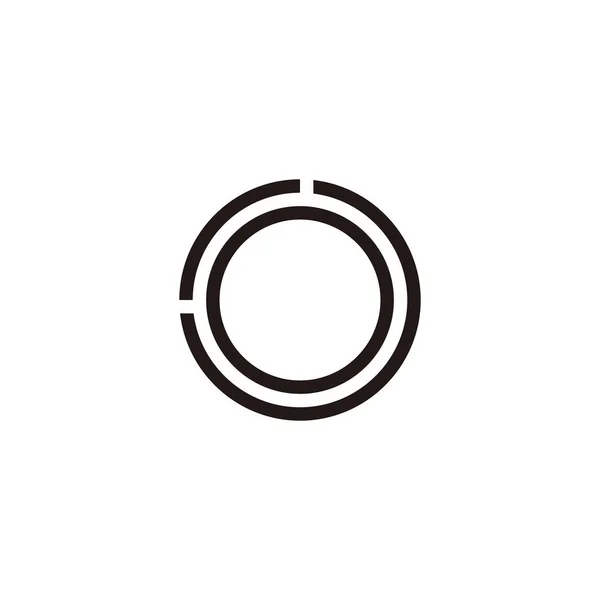 Letra Círculo Líneas Geométricas Símbolo Simple Logotipo Vector — Archivo Imágenes Vectoriales